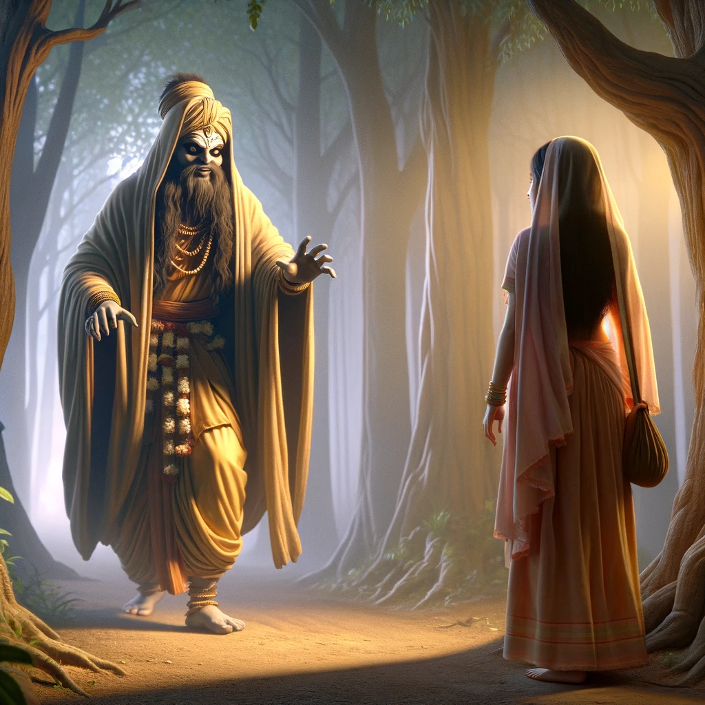 Ravana Approaches Sita to Abduct Her